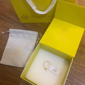 Kendra Scott Mix and Match Rose Quartz Gold Ring